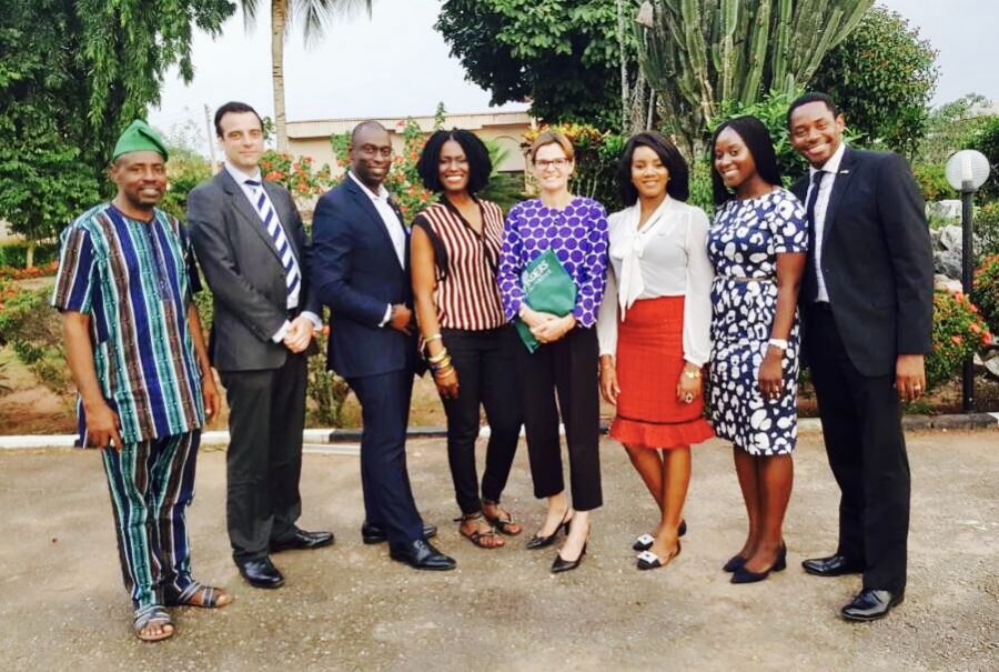 With members of the British High Commission to Nigeria